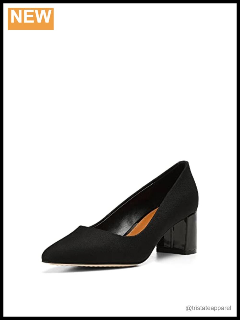 Stephani Stretch Crepe Block Heel Pointed Toe Pump Women's Dress Shoes